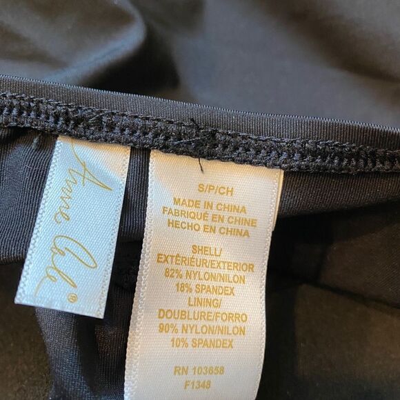 Anne Cole Women's Solid Twist Front Shirred Bandeau Tankini Swim Top ONLY - Picture 6 of 8